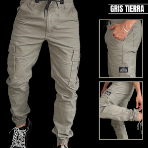 JOGGER EN DRILL TIPO CARGO👖