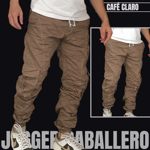 JOGGER EN DRILL TIPO CARGO👖