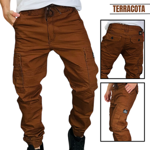 JOGGER EN DRILL TIPO CARGO👖