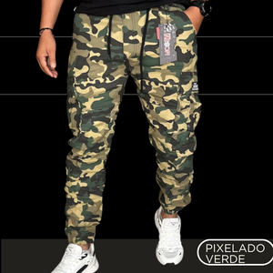 JOGGER EN DRILL TIPO CARGO👖
