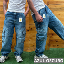 Cargar imagen en el visor de la galería, Pantalón cargo en Jeans
